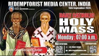 Catholic Holy Mass  Saints Cornelius and Cyprian 16th September 2024  Monday [upl. by Adnor]