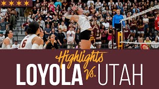 Loyola vs Utah  Womens Volleyball  Cinematic Highlights [upl. by Marika]