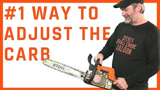 CORRECT WAY To Adjust Or Tune The Carburetor On A Chainsaw StepbyStep [upl. by Gurl]