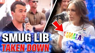 Charlie Kirk Refuses to Let Kamala Voter Spew Lies [upl. by Abey]