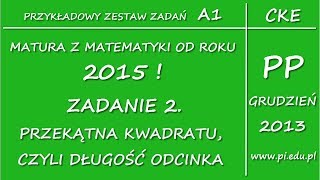 Zadanie 2 Matura z matematyki od 2015 PP Arkusz A1 CKE Geometria analityczna [upl. by Yerac]