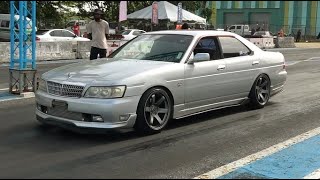 Silver Nissan C35  Racetrac Track Day Drags 2024 [upl. by Carl468]