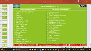 14 SSIS Transformations List Telugu [upl. by Chapel]