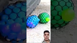 Balloon crashing show car tyres satisfying crushingsoftthings fidget crushing carcrushing [upl. by Annauqahs]