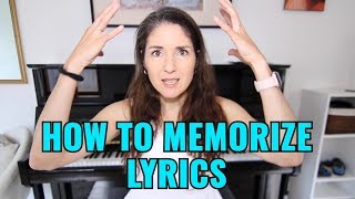 How To Memorize Song Lyrics Fast [upl. by Ydiarf956]