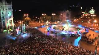 Real Madrid fan Celebration of champions league in Cibeles 2014 2505 at 4h [upl. by Yenroc]