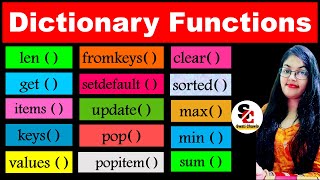 Dictionary Functions in Python  Dictionary in Python Class 11 [upl. by Brent]