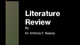 What is a Literature Review [upl. by Cir870]