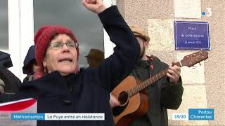 Nouvelle manifestation contre lusine de méthanisation de La Puye dans la Vienne [upl. by Gatias]