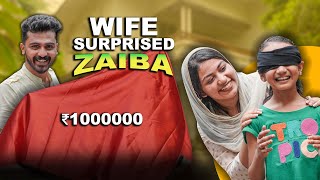 WIFE SURPRISED ZAIBA worth ₹1000000😱🤑 [upl. by Onra397]