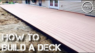 HOW TO BUILD A DECK  START TO FINISH Part 2 of 2 [upl. by Epifano345]