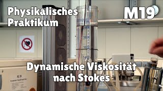 Physikalisches Praktikum M19 – Dynamische Viskosität nach Stokes [upl. by Odie]