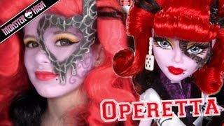 Operetta Monster High Doll Costume Makeup Tutorial for Cosplay or Halloween [upl. by Yeoz]