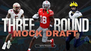 3 ROUND 2024 NFL Mock Draft WITH TRADES  PostFree Agency 2024 NFL Mock Draft Round One [upl. by Neelloc957]