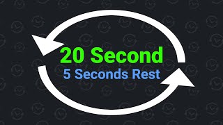 20 Second Interval Timer with 5 Seconds Rest [upl. by Usanis572]