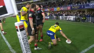 TOP 14  Essai de Bautista DELGUY ASM  ASM Clermont  Stade Toulousain [upl. by Battiste]