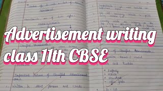 Advertisement Writing 11th CBSE  Jai Gurudev Ji [upl. by Ecnarwal]