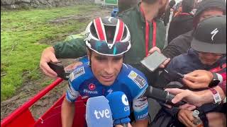 Reflexiones de Mikel Landa después de su ataque desde abajo de los Lagos de Covadonga LaVuelta24 [upl. by Heddi]