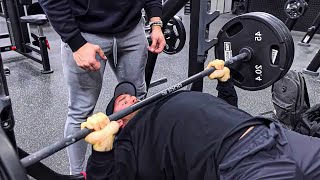 Chris Bumsteads Bench Press Record [upl. by Orgalim]