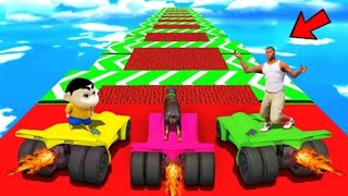 SHINCHAN AND FRANKLIN TRIED THE SPEED BOOSTER DOWN STAIRS PARKOUR CHALLENGE GTA 5 [upl. by Edahs75]