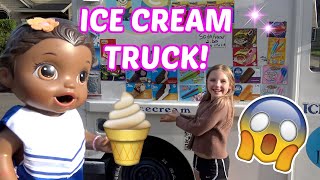 BABY ALIVE gets a VISIT from the ICE CREAM TRUCK The Lilly and Mommy Show FUNNY KIDS SKIT [upl. by Aronson]