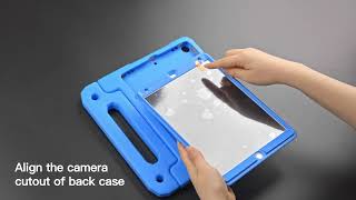 JETech Installation Video – Kids Case with Builtin Screen Protector for iPad [upl. by Accalia386]