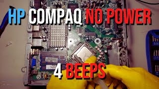 HP Compaq 8000 Elite Ultra Slim  Four Beeps No Power Repair [upl. by Allard317]