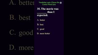 Vocabulary Quiz part12 Choose the Correct Word english quiz grammar TFE [upl. by Enaz]