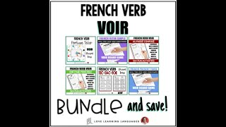 French Verb VOIR Worksheets and Activities Bundle [upl. by Airdna]