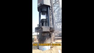 Testing 8 ton diesel hammer [upl. by Aratak]