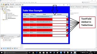 Adding TextField in tableView Cell  TableView in JavaFX [upl. by Edgar571]