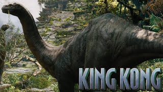 King Kong 2005  Brontosaurus Screen Time [upl. by Ecnarret]