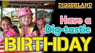 Have a DigTastic Birthday Party  Diggerland USA Construction Theme Park in New Jersey [upl. by Eannaj]