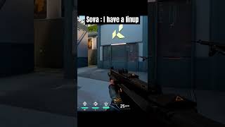 Sova has linup valorantclips valorantfunnyandepicmoments funnyclips [upl. by Eillen836]