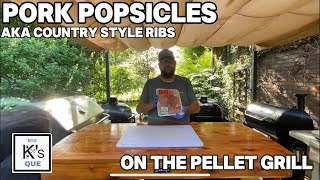 Country style ribs on a pellet grill [upl. by Columbyne]