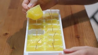 How to Make Popsicles  Easy Ice Cube Tray Popsicles Recipe [upl. by Aisatnaf262]