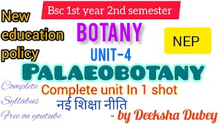 Palaeobotany unit4 BSc1st year 2nd semester BotanyNew Education policy nepbscbotanynepbotany [upl. by Ahseral132]