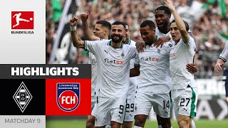 Borussia Mgladbach  1 FC Heidenheim 21  Highlights  Matchday 9 – Bundesliga 202324 [upl. by Yelsehc]