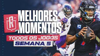 Melhores Momentos de TODOS os JOGOS  Resenha Highlights Semana 5  NFL 2024 [upl. by Eiramalegna]