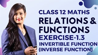 Class 12 Maths Chapter 1 Invertible Function Exercise 13  Relations amp Functions [upl. by Hgiellek]