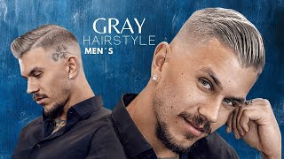 Amazing Hair Color TRANSFORMATION  GRAY hairstyle for men [upl. by Merriam]