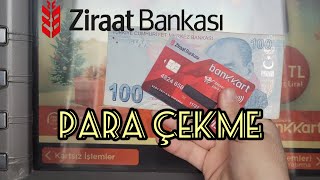 ZİRAAT BANKASI ATMDEN PARA ÇEKME [upl. by Netsoj]