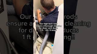 Dryer Vent Cleaning with Rod Extentsions [upl. by Ineslta]