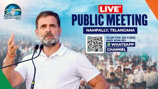 Public Meeting  Nampally Telangana  Rahul Gandhi [upl. by Aiksas440]