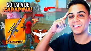 TESTEI A MINHA SENSIBILIDADE DE CARAPINA FREITAS JOGANDO DE CARAPINA SÓ DANO VERMELHO  FREE FIRE [upl. by Regen]