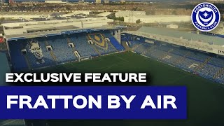 FRATTON PARK BY AIR  Exclusive drone shots in and around the home of Portsmouth FC [upl. by Lahpos104]