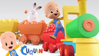 Learn with Cuquin and the Magic colorful train  Educational videos [upl. by Eidur503]