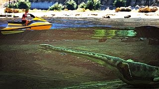 GTA 5 Loch Ness Monster Found GTA 5 Easter Eggs [upl. by Bucher]