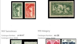 70 most expensive and rare stamps from France 19001950 value and catalog number 2022 [upl. by Pevzner]