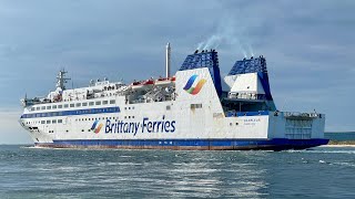 MV Barfleur Departs Poole 25424 [upl. by Akiehsal]